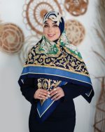 روسری ابریشم ژاکارد طرح دار کد 2787