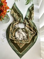 روسری ابریشم ژاکارد طرح دار کد 2789 - Image 4