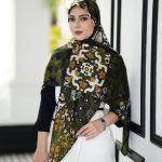 روسری رنگی نخی طرح دار کد 2791