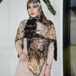 روسری رنگی نخی طرح دار کد 2793
