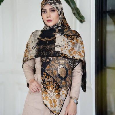 روسری رنگی نخی طرح دار کد 2793