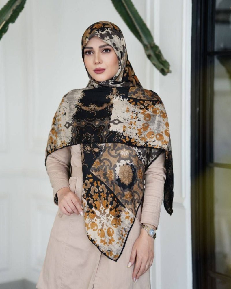 روسری رنگی نخی طرح دار کد 2793 - Image 1