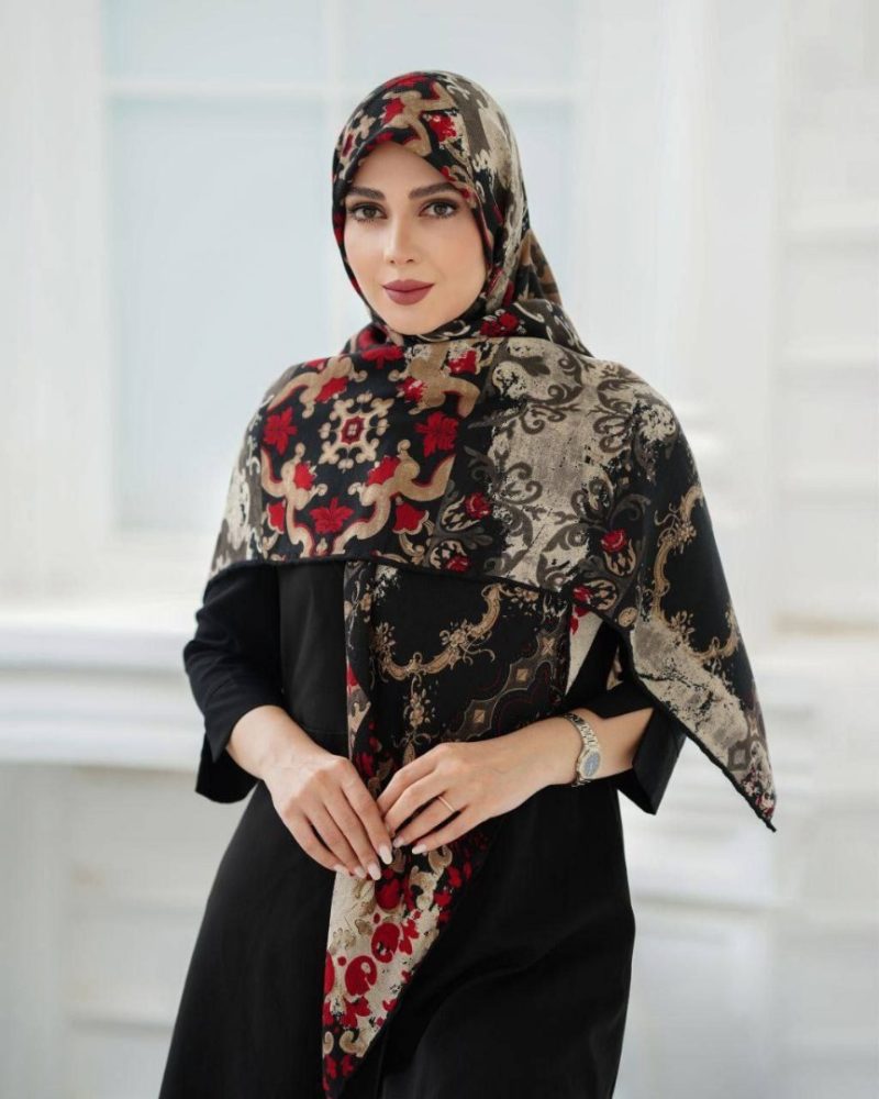 روسری رنگی نخی طرح دار کد 2795 - Image 1