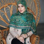 روسری رنگی نخی طرح دار کد 2796