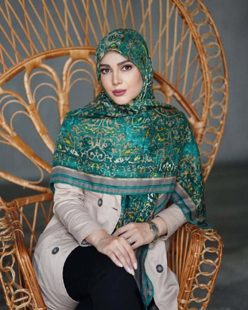 روسری رنگی نخی طرح دار کد 2796 - Image 1