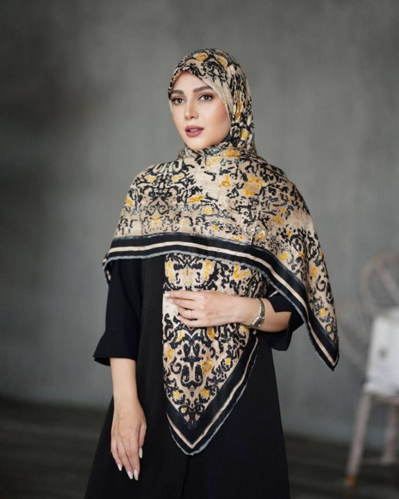 2797 روسری رنگی نخی طرح دار کد 2797 - Image 1