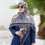 روسری رنگی نخی طرح دار کد 2798