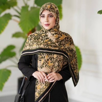 روسری رنگی نخی طرح دار کد 2799