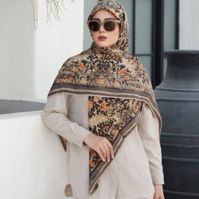 روسری رنگی نخی طرح دار کد 2801
