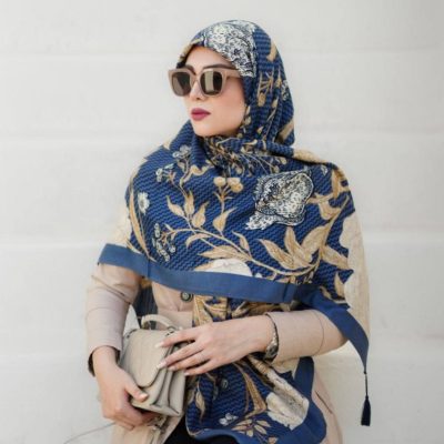 روسری رنگی نخی طرح دار کد 2803