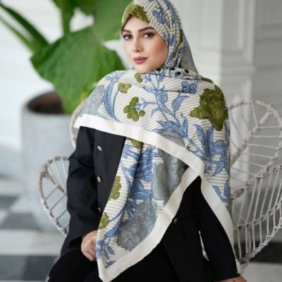 روسری رنگی نخی طرح دار کد 2804