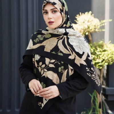 روسری رنگی نخی طرح دار کد 2805