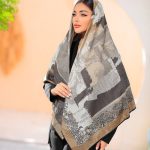 روسری رنگی نخی طرح دار کد 2810