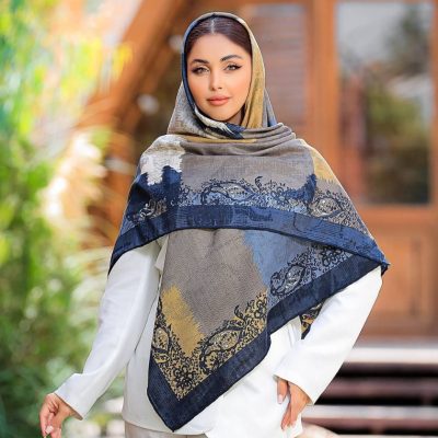 روسری رنگی نخی طرح دار کد 2812