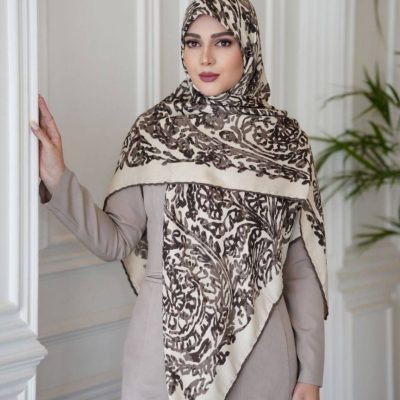 روسری رنگی نخی طرح دار کد 2814