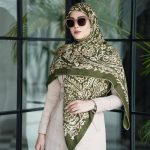 روسری رنگی نخی طرح دار کد 2817