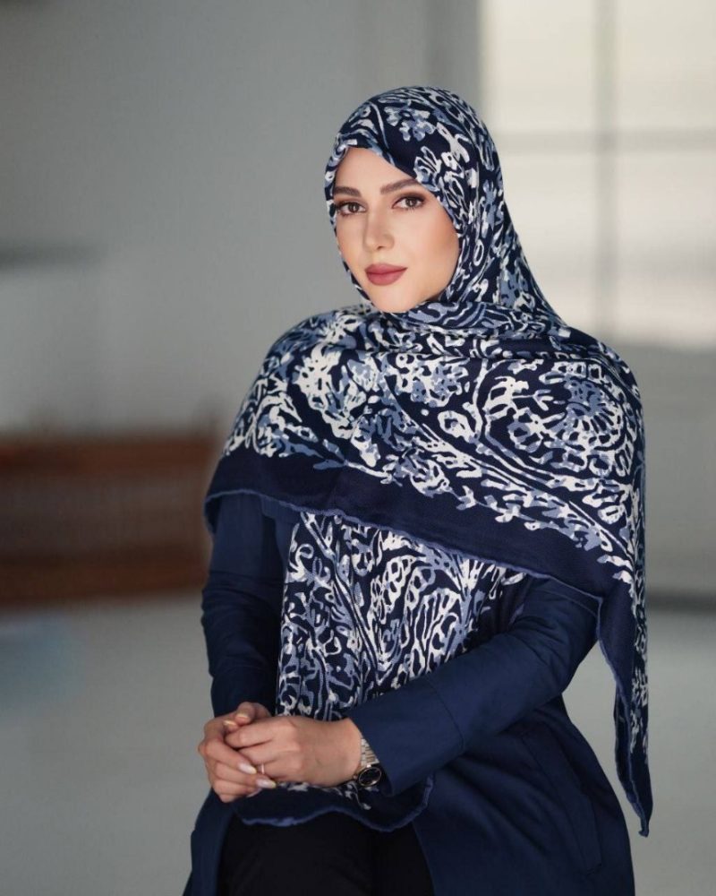 2819 روسری رنگی نخی طرح دار کد 2819 - Image 1