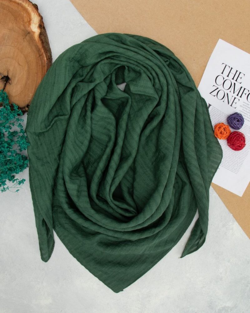 روسری رنگی نخی ساده کد 2821 - Image 8