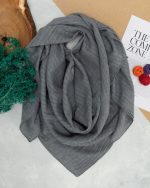 روسری رنگی نخی ساده کد 2821 - Image 6