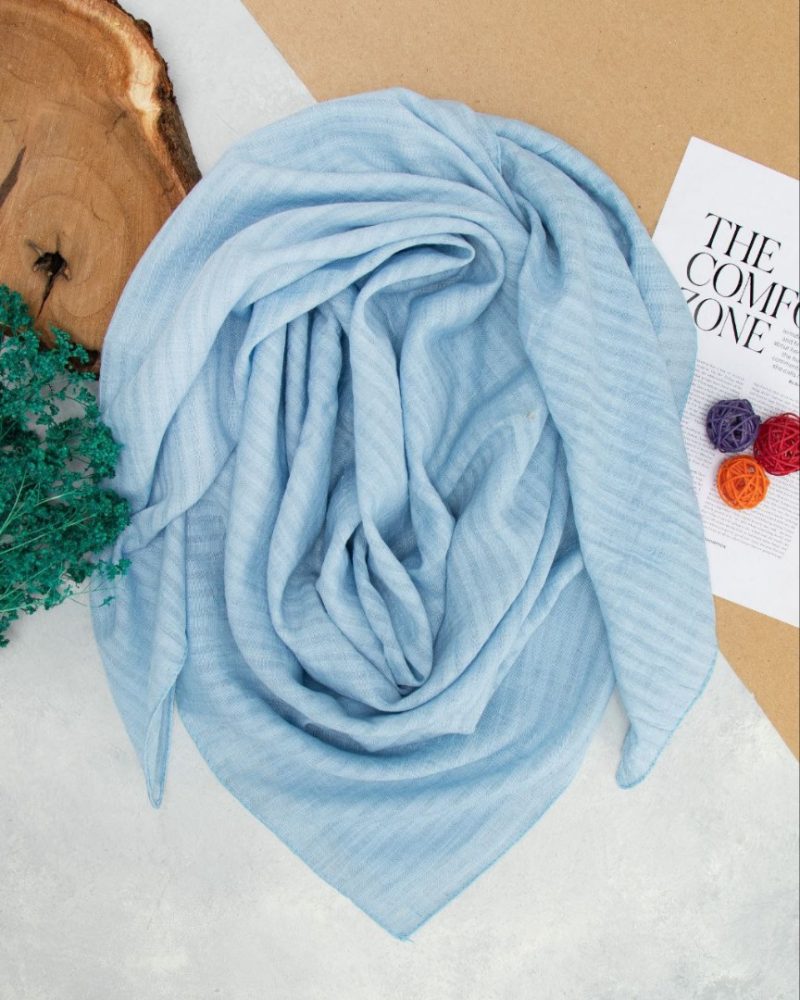 روسری رنگی نخی ساده کد 2821 - Image 2