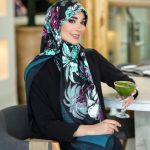 روسری رنگی نخی طرح دار کد 2830
