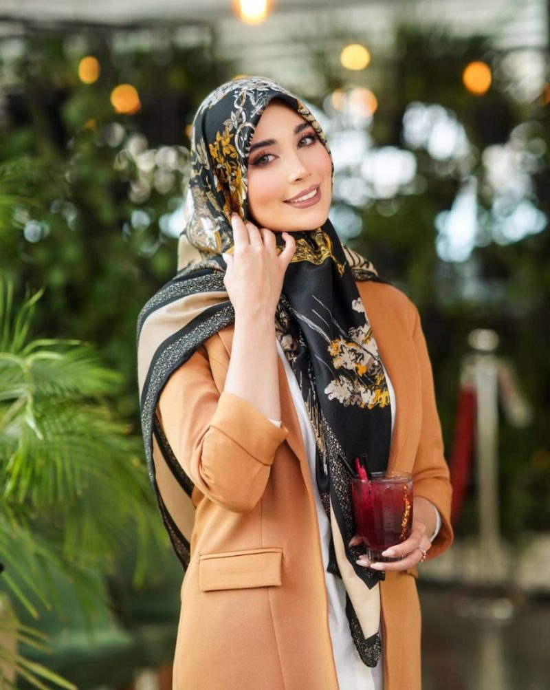 روسری رنگی نخی طرح دار کد 2832 - Image 1