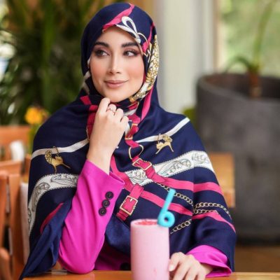 روسری رنگی نخی طرح دار کد 2848