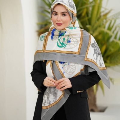 روسری رنگی طرح دار کد 2862