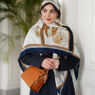 روسری رنگی طرح دار کد 2863