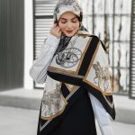 روسری رنگی طرح دار کد 2864
