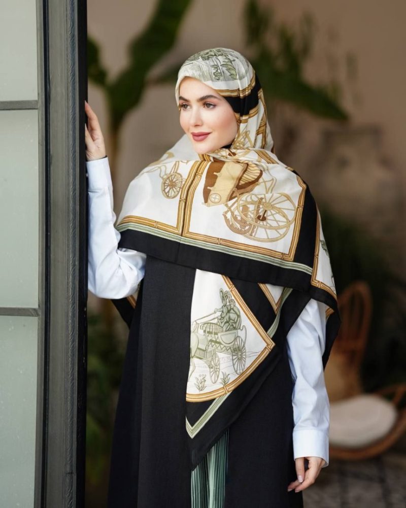 روسری رنگی طرح دار کد 2865 - Image 1