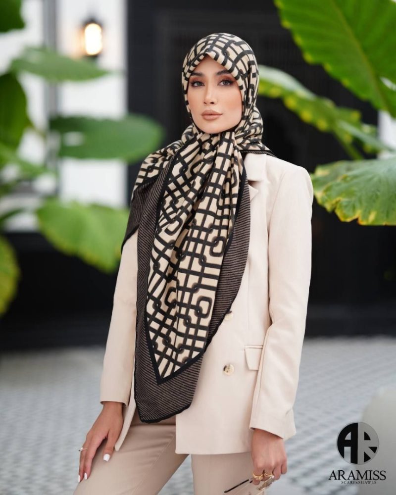 2868 روسری رنگی طرح دار کد 2868 - Image 1