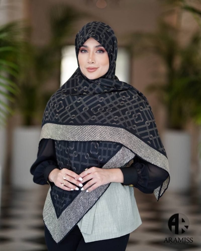 2869 روسری رنگی طرح دار کد 2869 - Image 1