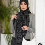 روسری رنگی طرح دار کد 2871
