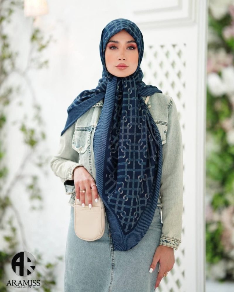 روسری رنگی طرح دار کد 2872 - Image 1