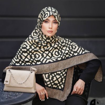 روسری رنگی طرح دار کد 2873