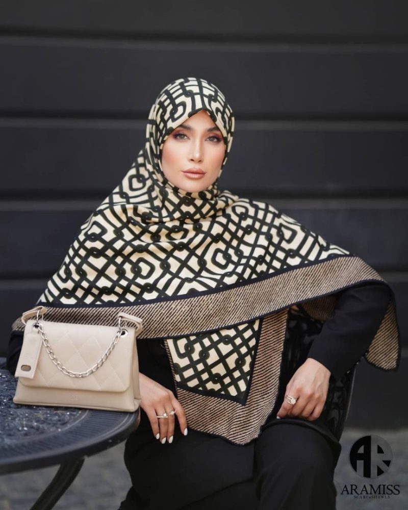 روسری رنگی طرح دار کد 2873 - Image 1