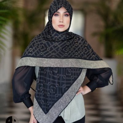 روسری رنگی طرح دار کد 2875