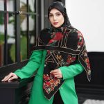 روسری رنگی طرح دار کد 2876