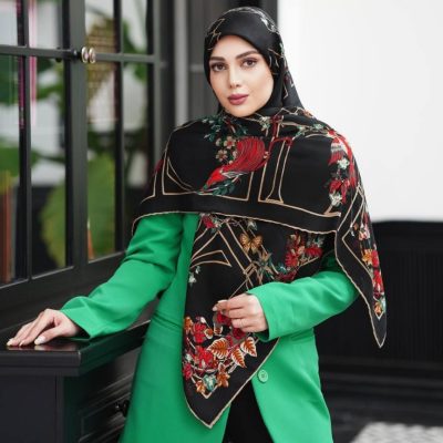 روسری رنگی طرح دار کد 2876