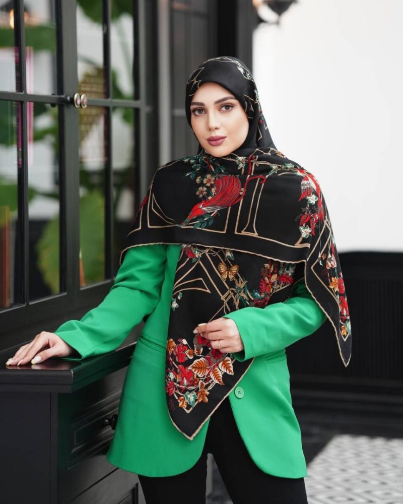 روسری رنگی طرح دار کد 2876 - Image 1