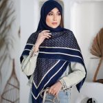 روسری رنگی طرح دار کد 2884