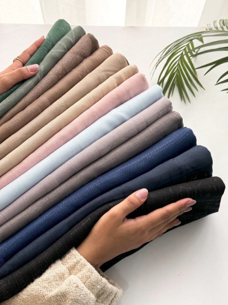 528-4 روسری کشمیرنخی ژاکارد کد 528 - Image 1