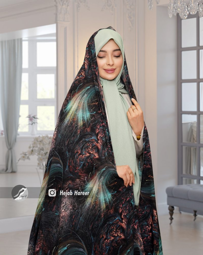 6166-2 چادر سیلک اندونزی سه بعدی کد 6166 - Image 1