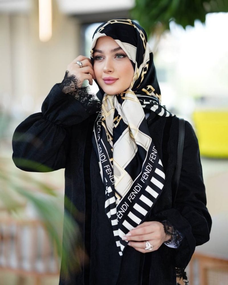 روسری رنگی طرح دار کد 2893 - Image 2