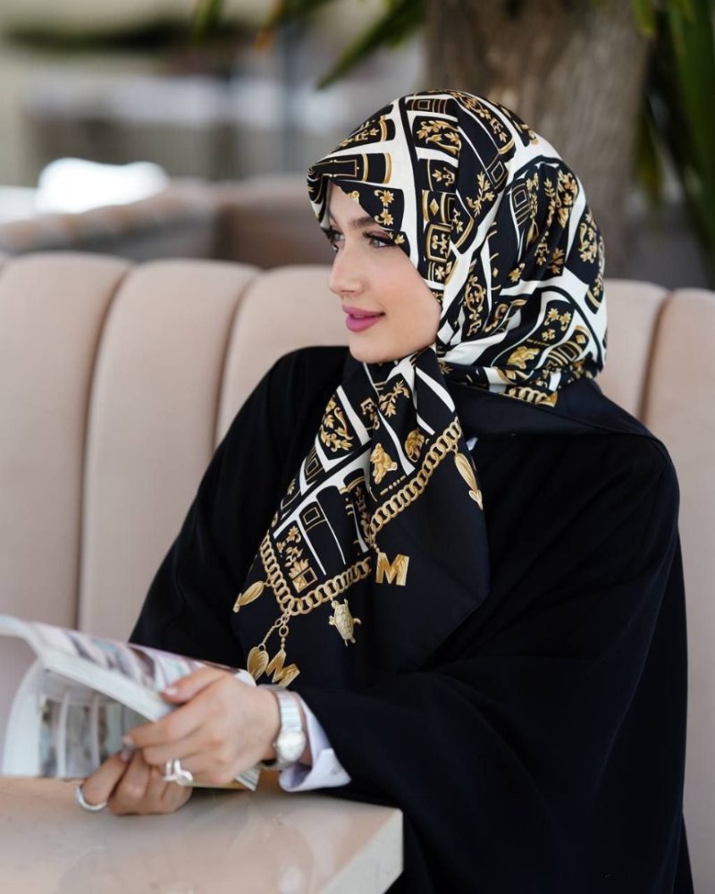 روسری رنگی طرح دار کد 2895 - Image 2