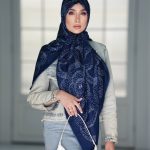 روسری رنگی طرح دار کد 2898