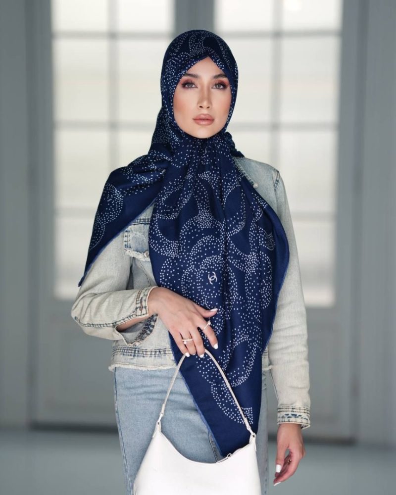 روسری رنگی طرح دار کد 2898 - Image 1