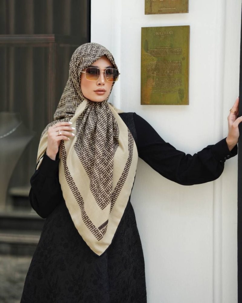 روسری رنگی طرح دار کد 2902 - Image 1