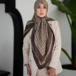 روسری رنگی طرح دار کد 2904